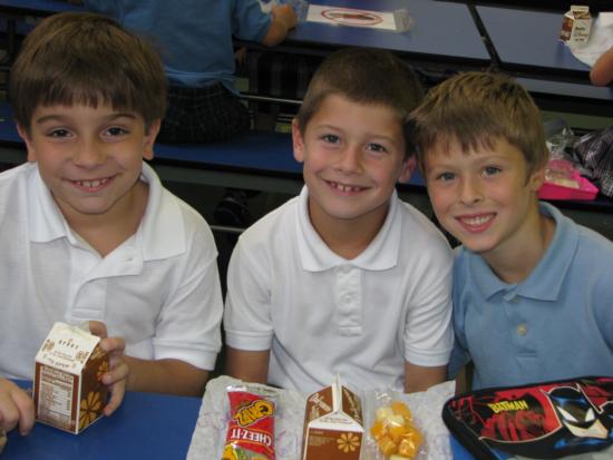 boys at lunch