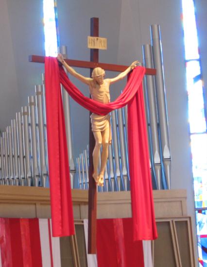 draped crucifix