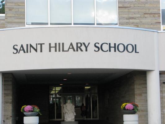 main door sign